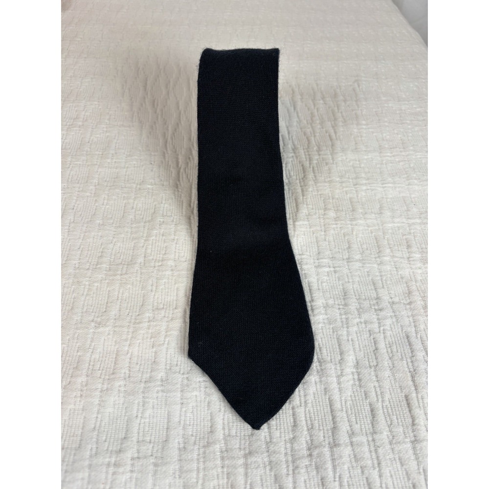 Vintage Kuppenheimer Navy 100% Acrylic Knit Necktie Made in USA
